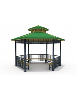 Metal Elektrostatik Fırın Boyalı Gazebolar EPK-3009