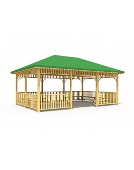 Sarı Çam Yeşil Emrenye Gazebolar EPK-3002