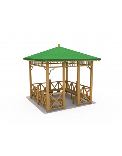 Sarı Çam Yeşil Emrenye Gazebolar EPK-3003